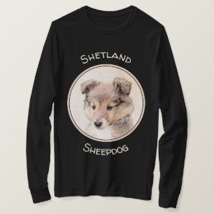 Camiseta Shetland Sheepdog Puppy Pintura Original