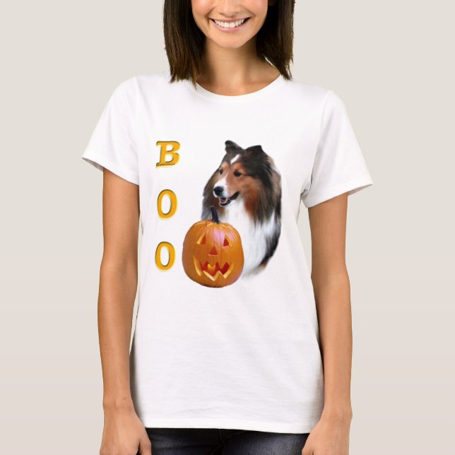 Camiseta Shetland Sheepdog (sable) Boo (Frente)