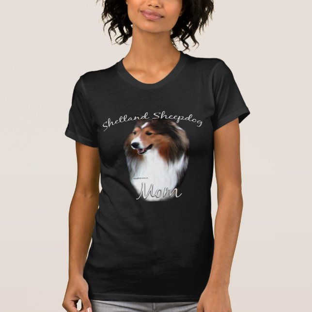 Camiseta Shetland Sheepdog (sable) Mãe 2 (Frente)