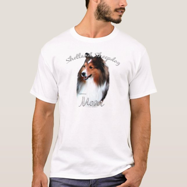 Camiseta Shetland Sheepdog (sable) Mãe 2 (Frente)