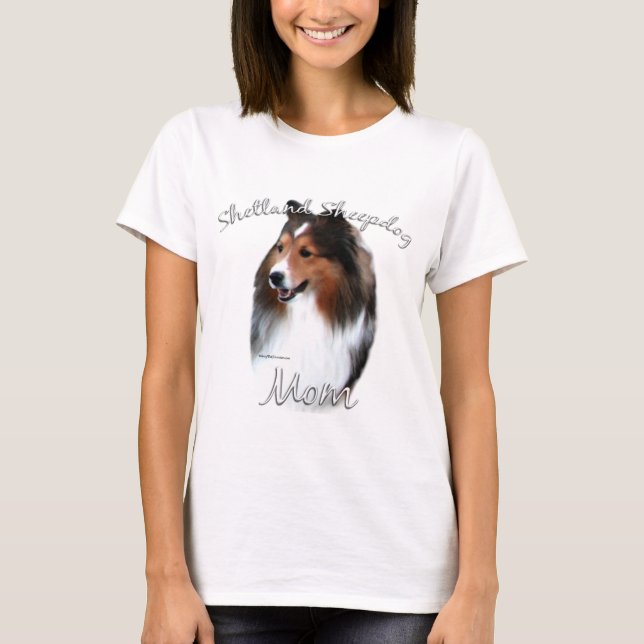 Camiseta Shetland Sheepdog (sable) Mãe 2 (Frente)