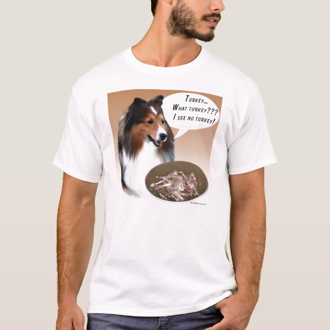 Camiseta Shetland Sheepdog (sable) Turquia (Frente)