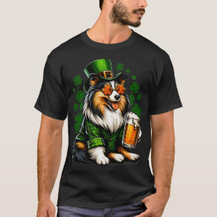 Camiseta Shetland Sheepdog Santo Paddys Day Outfit For Love