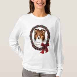 Camiseta Shetland Sheepdog Sheltie presentes de Natal