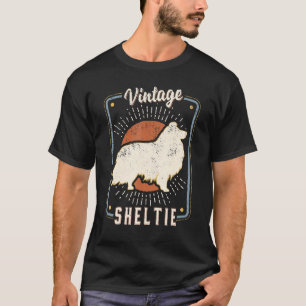 Camiseta Shetland Sheepdog Sheltie Vintage Retro Classic Do