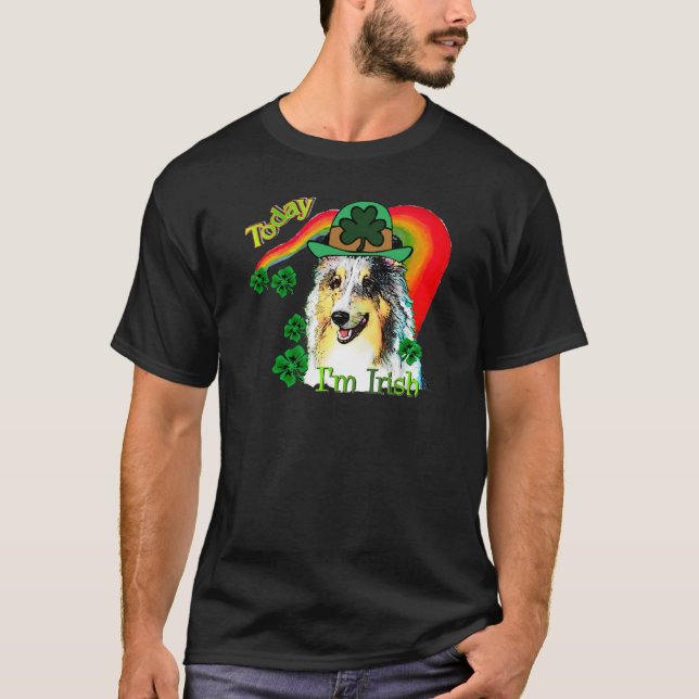 Camiseta Shetland Sheepdog St Patricks (Frente)