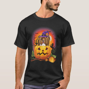 Camiseta Shetland Sheepdog Witch Pumpkin Halloween Dog