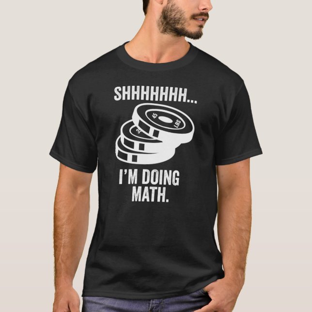 Camiseta Shh Estou fazendo matemática retrô (Frente)