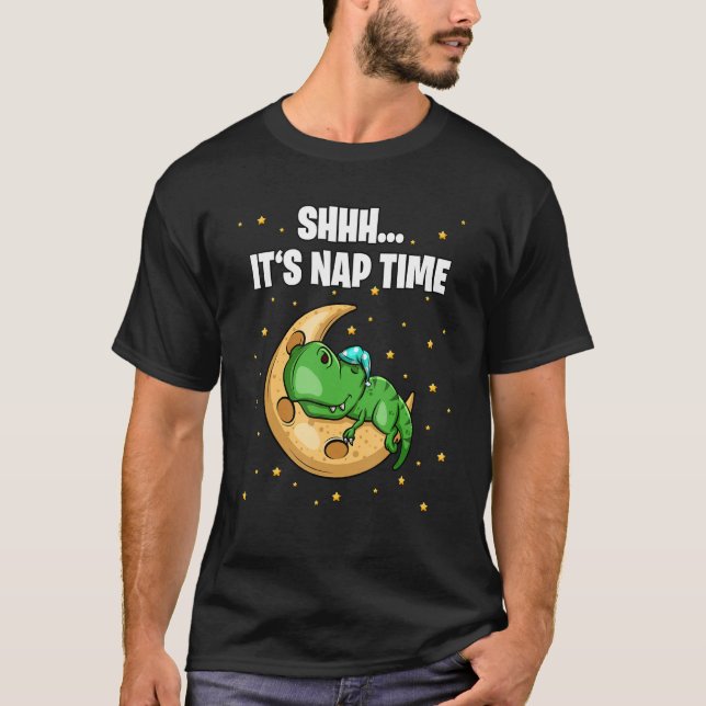 Camiseta Shhh, é o Nap Time Sleepy Rex (Frente)