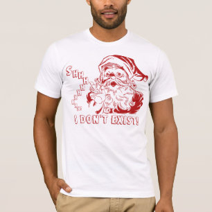 Camiseta Shhh eu NÃO EXISTO! Papai Noel