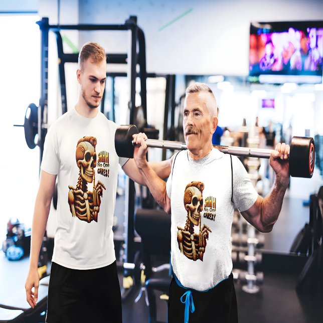 Camiseta SHHH. Ninguém Custa Esqueleto Silencioso (Criador carregado)