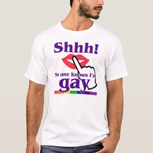 Camiseta Shhh! Ninguém sabe que eu sou alegre (Frente)