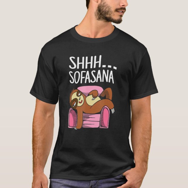Camiseta Shhh  Savasana Sloth Yoga (Frente)