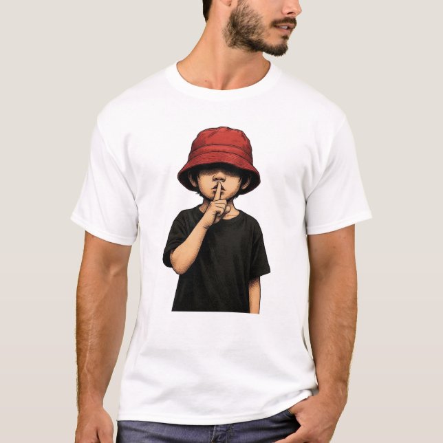 Camiseta Shhh Silence Please T-Shirt | Minimal Street Art  (Frente)