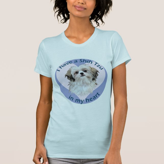 Camiseta Shi Tzu em Meu coração (Frente)