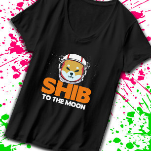 Camiseta Shib Token Shiba Inu Crypto Memória Moon Cão