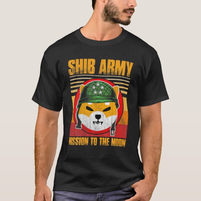 Camiseta Shiba Army Shiba Inu Coin Crypto Token Cryptocuror (Frente)