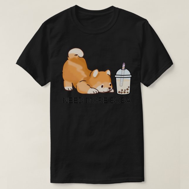 Camiseta Shiba Bonita Precisa De Mais Boba (Frente do Design)