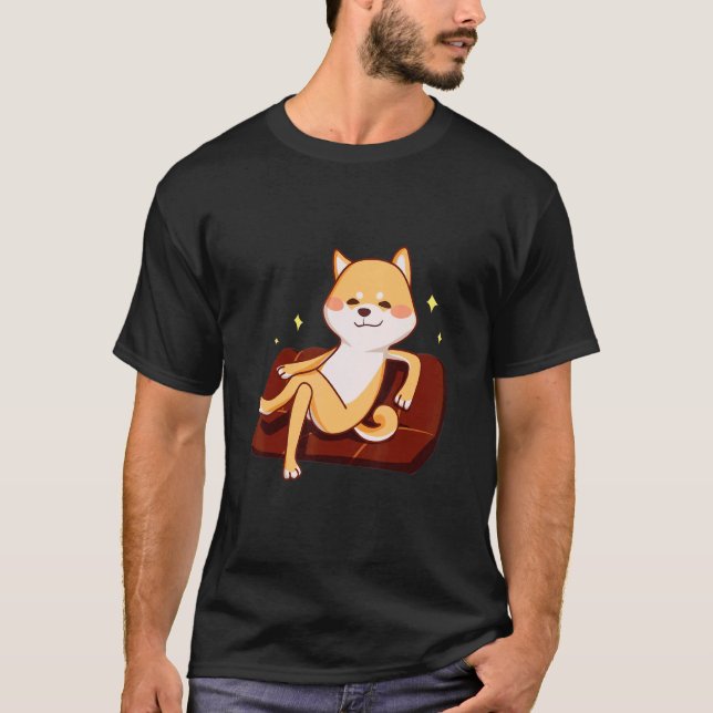 Camiseta Shiba Dog Costume Cute Seat (Frente)