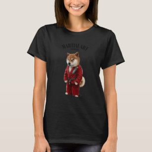 Camiseta Shiba Dog Judo Karate Master em Red Judogi