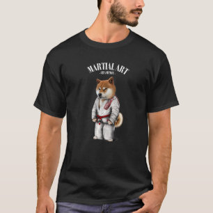 Camiseta Shiba Dog Judo Karate Master em White Judogi