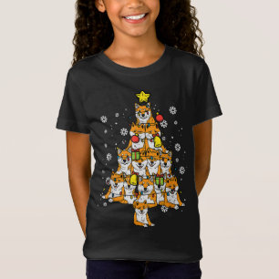 Camiseta Shiba Inu Árvore de Natal Xmas Akita