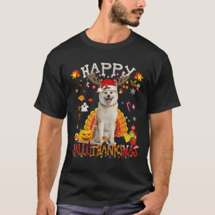 Camiseta Shiba Inu Cachorro Dia das Bruxas Cachorro Feliz