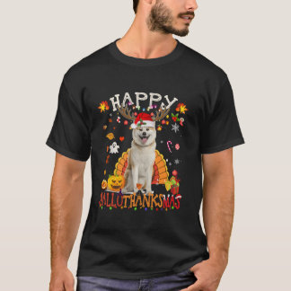 Camiseta Shiba Inu Cachorro Dia das Bruxas Cachorro Feliz