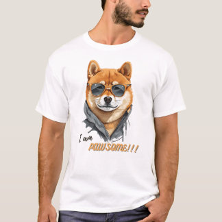 Camiseta Shiba Inu Cachorro Eu sou Pawsome