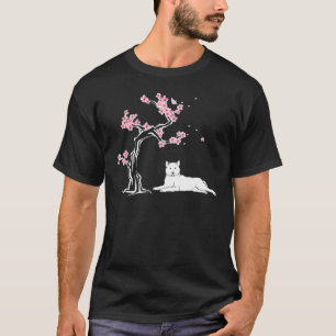 Camiseta Shiba Inu Cachorro Japonês Flor Sakura Blossom
