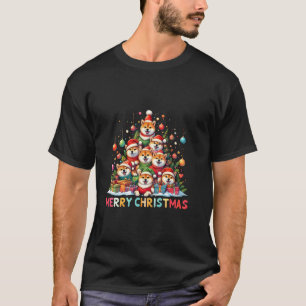 Camiseta Shiba Inu Cães Feliz Natal Natal Natal Natal Feliz