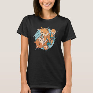 Camiseta Shiba Inu Cães Jiu Jitsu Cute Men Crianças
