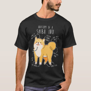 Camiseta Shiba Inu Cão Anatomia Pet Red Shibe Mãe Cachorro 