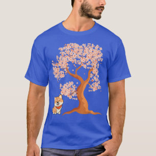 Camiseta Shiba Inu Cão Cachorro Japonês Blossom Sakura