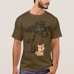 Camiseta Shiba Inu Cão Cachorro Japonês Blossom Sakura