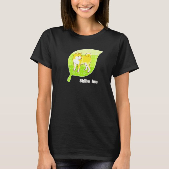 Camiseta Shiba Inu Cão Na Natureza Pixel Art (Frente)