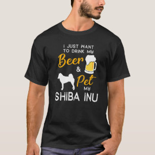 Camiseta Shiba Inu Cão Proprietário de Cerveja no Natal