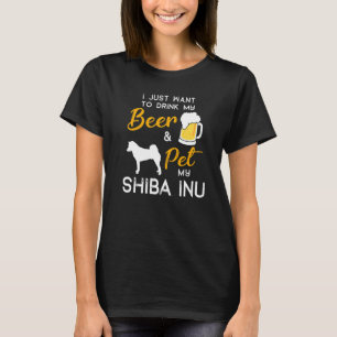 Camiseta Shiba Inu Cão Proprietário de Cerveja no Natal