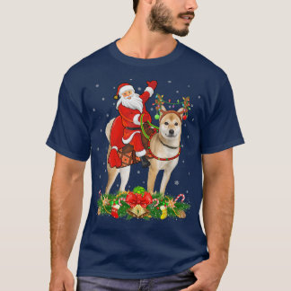 Camiseta Shiba Inu Cog Xmas Papais noeis Engraçados Andando