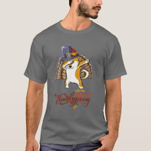 Camiseta Shiba Inu Coin Crypto Token Dabbing Turkey Graças