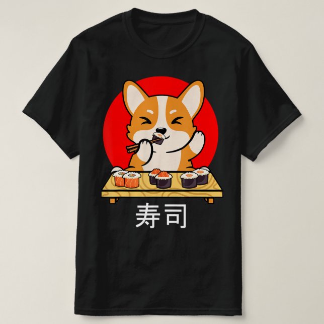 Camiseta Shiba Inu come Sushi Kawaii Neko Gift Anime (Frente do Design)