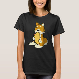 Camiseta Shiba Inu Comendo um Cachorro Taco