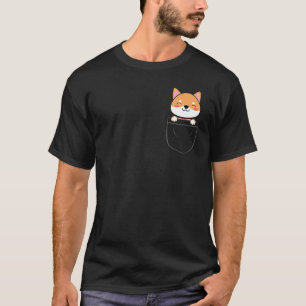 Camiseta Shiba Inu de Bolso Shiba Inu Fofo para Mãe Shiba o