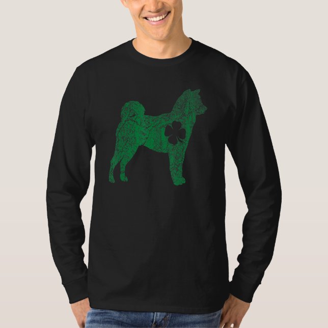 Camiseta Shiba Inu Dog Shamrock St Patrick's Day Saint Padd (Frente)