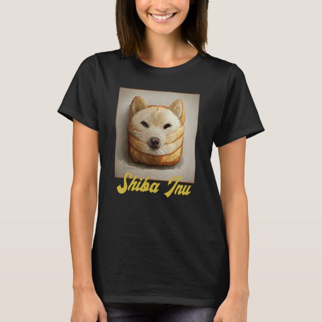 Camiseta Shiba Inu Doge Meme Loaf Do Pão Akita Inu Hokkai (Frente)