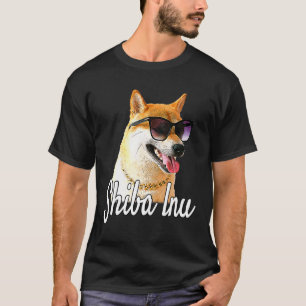 Camiseta Shiba Inu Dogue com óculos de sol e corrente - Fel