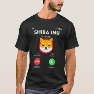 Camiseta Shiba Inu Está Chamando De Cripto De Token Cal Inu