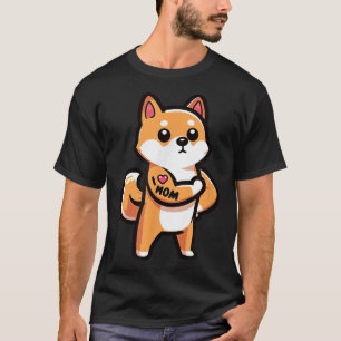 Camiseta Shiba Inu Eu Amo A Mãe Tatuagem Engraçada