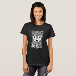 Camiseta Shiba Inu Face Graphic Art Shirt