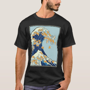 Camiseta Shiba Inu Grande Onda Japonês Kanagawa Hokusai